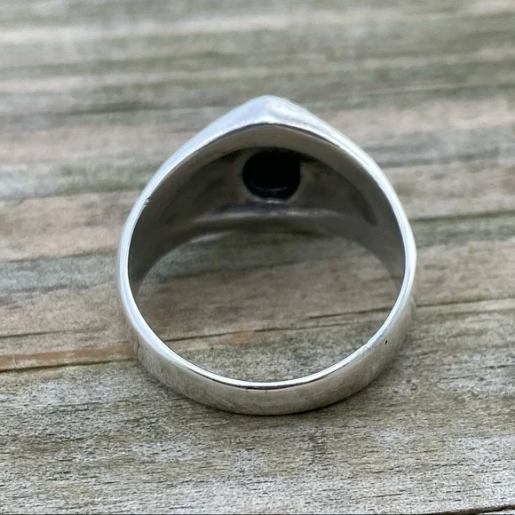 Celtic Tree of life ring .925 Sterling Silver w/ genuine Lapis Lazuli USA - Picture 10 of 16